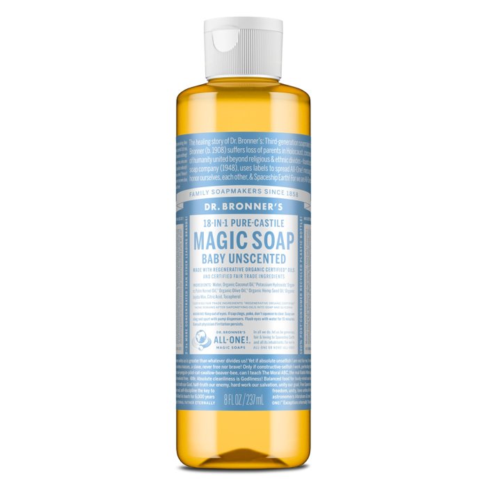 Dr. Bronner's Baby Unscented Pure-Castile Liquid Soap