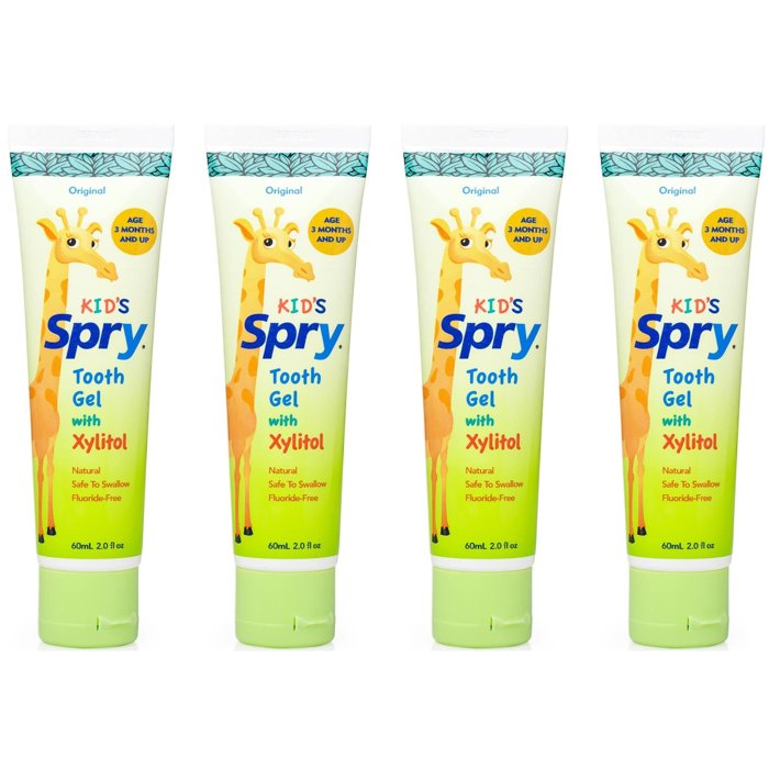 Spry Natural Kids Xylitol Tooth Gel, 4-Pack