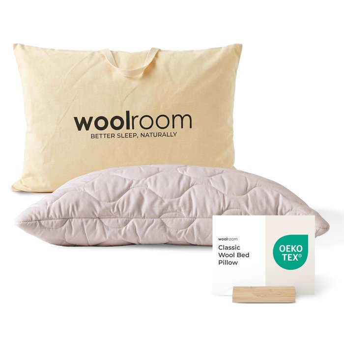 WOOLROOM Classic Quilted Wool Pillow (Standard)