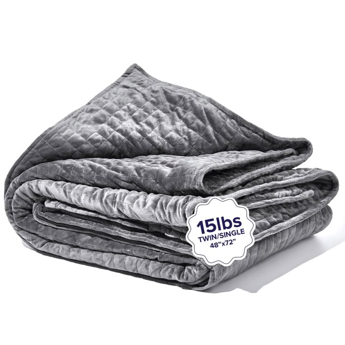 Gravity Weighted Blanket (15lb, Cotton Cover, Twin)