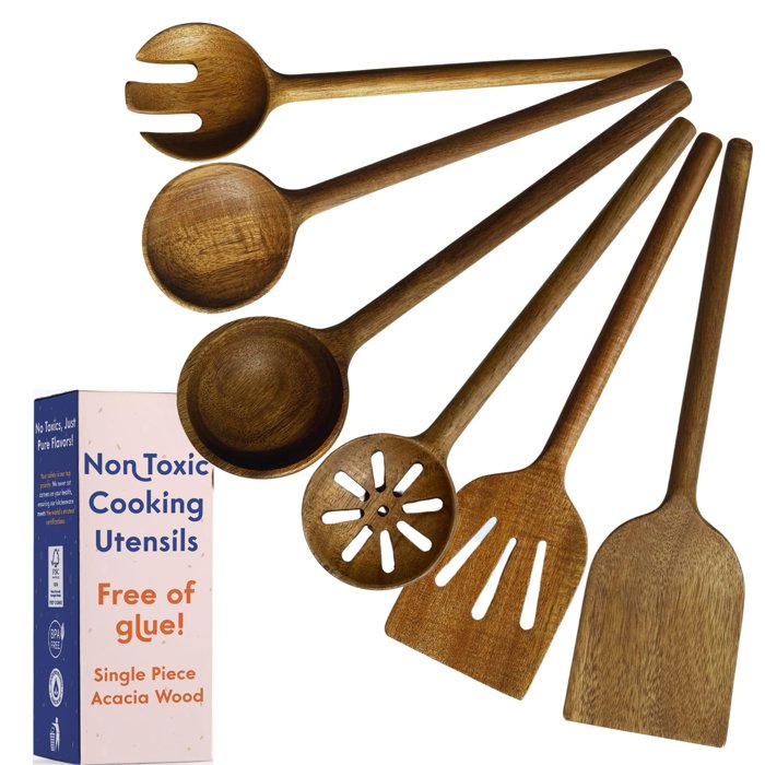 Ziruma Acacia Wooden Utensil Set, 6pc
